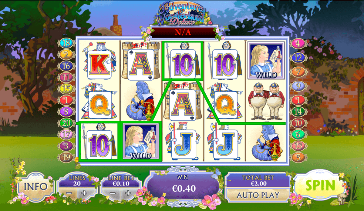 adventures in wonderland playtech slot machine