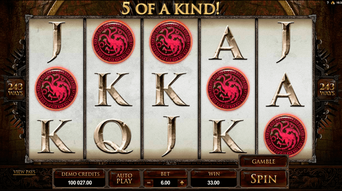 game of thrones ways microgaming slot machine