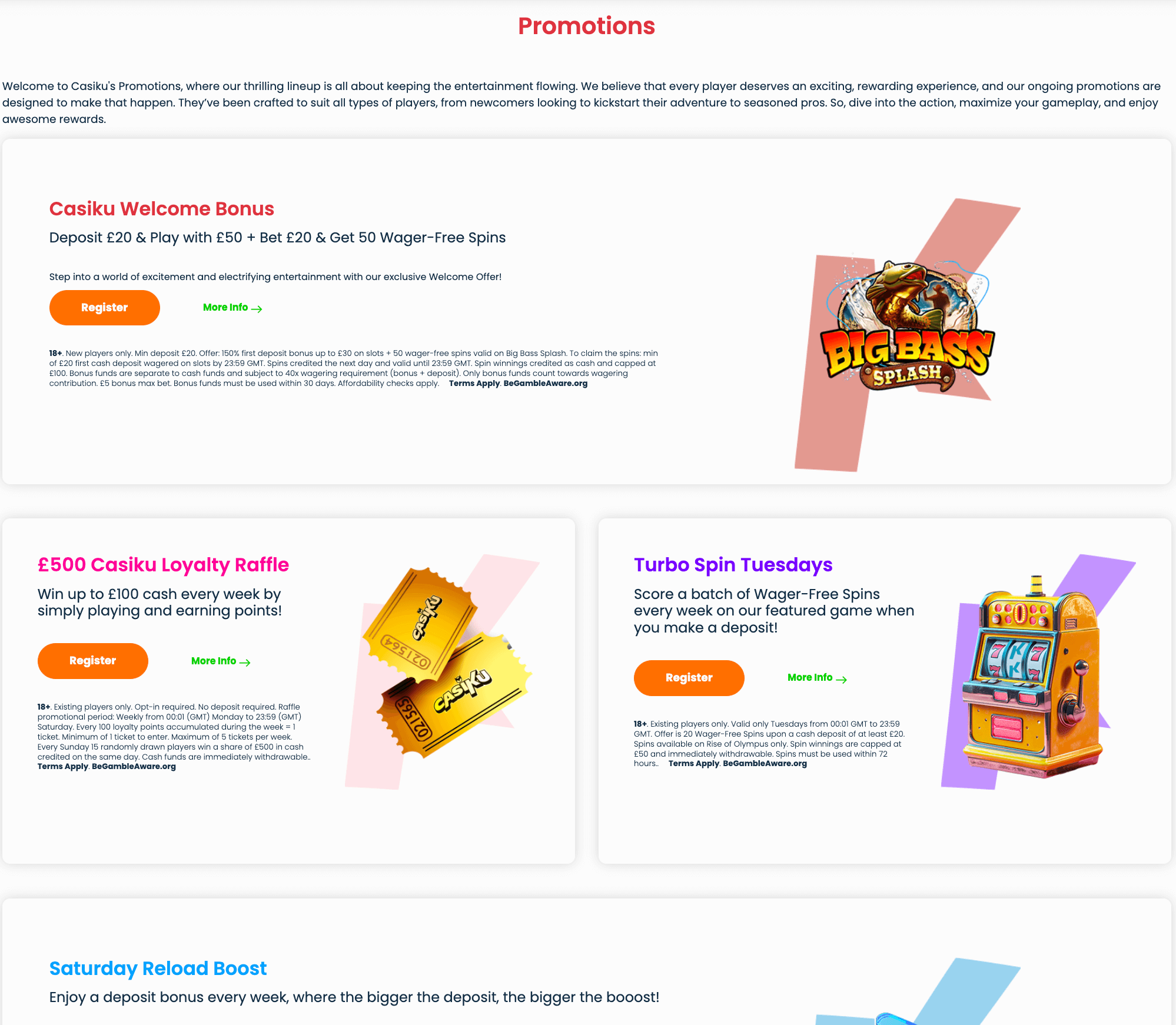 Casiku bonuses and promotions