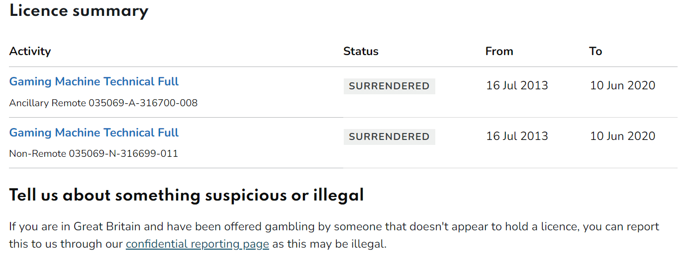 Check the status of the license