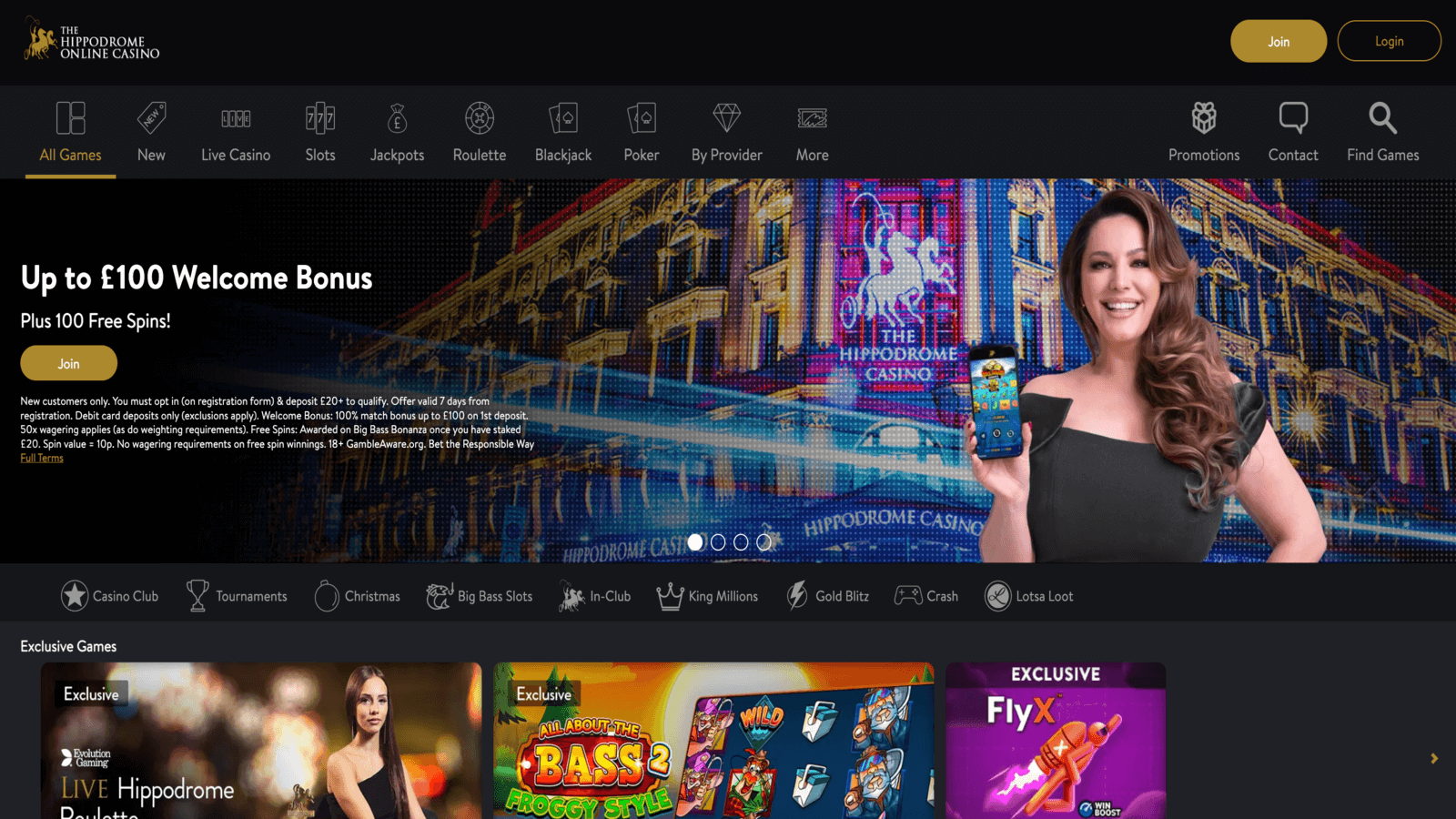 Hippodrome Casino Homepage Canada