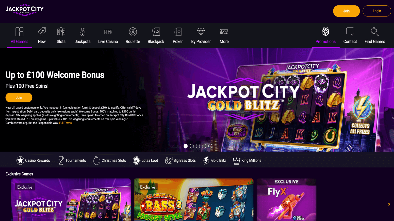 Jackpot City Casino Homepage