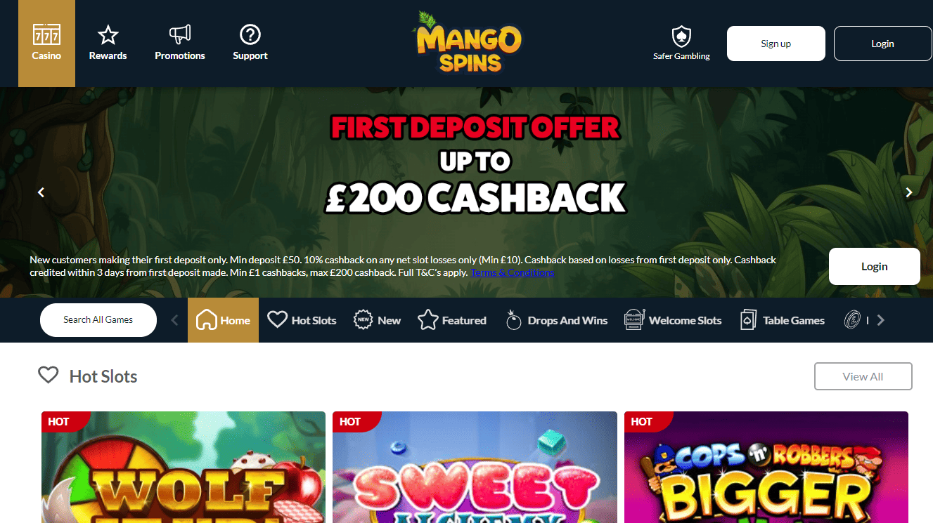 MangoSpins Casino offer