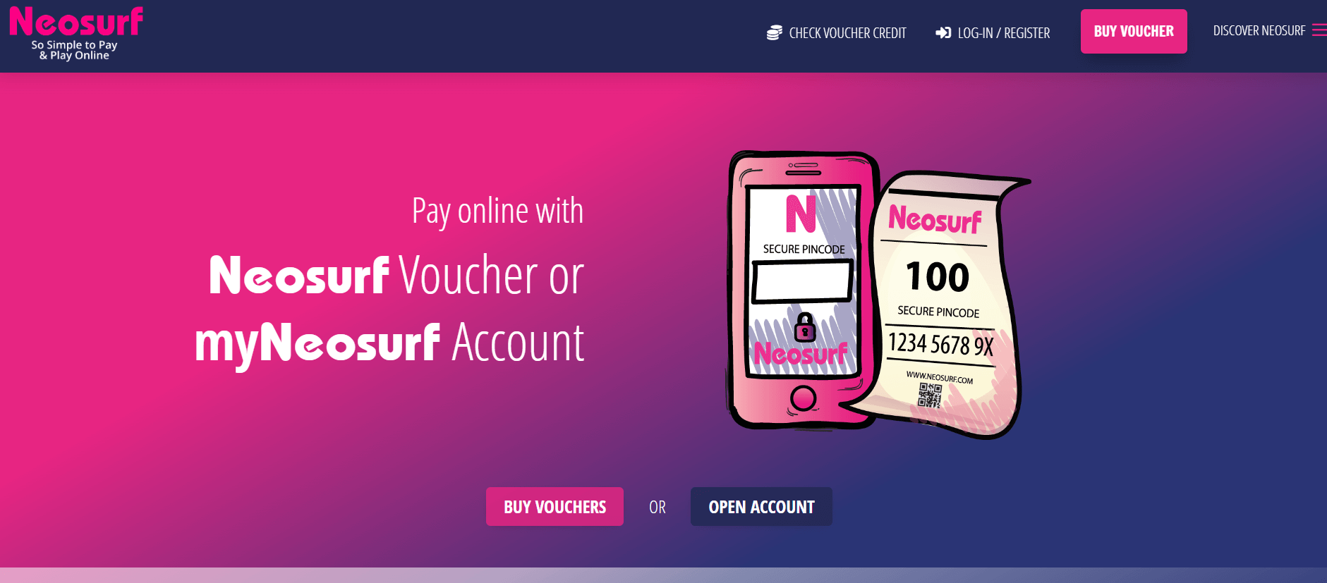Open Neosurf account