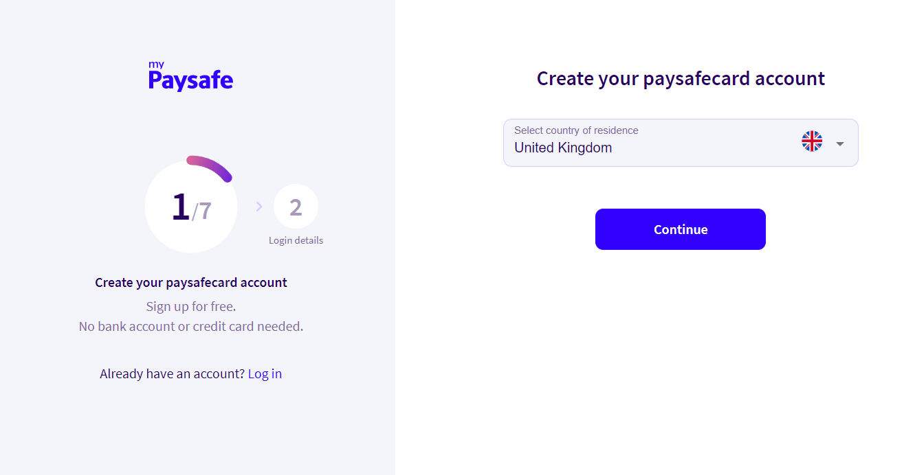 Register with my Paysafecard