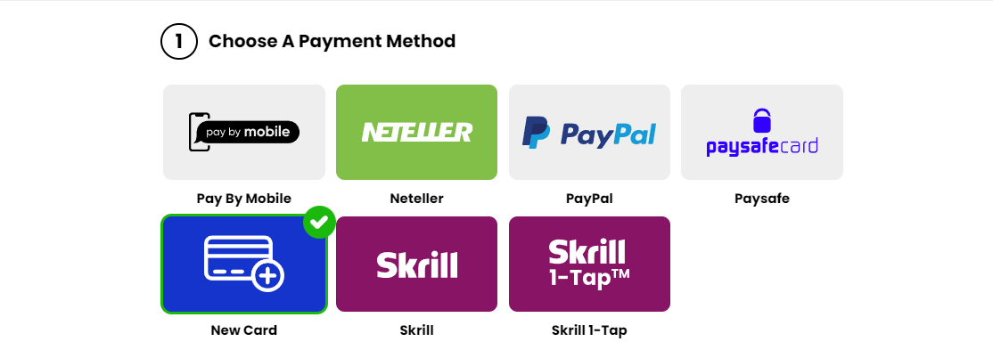 Slots Royale Casino Payment Methods
