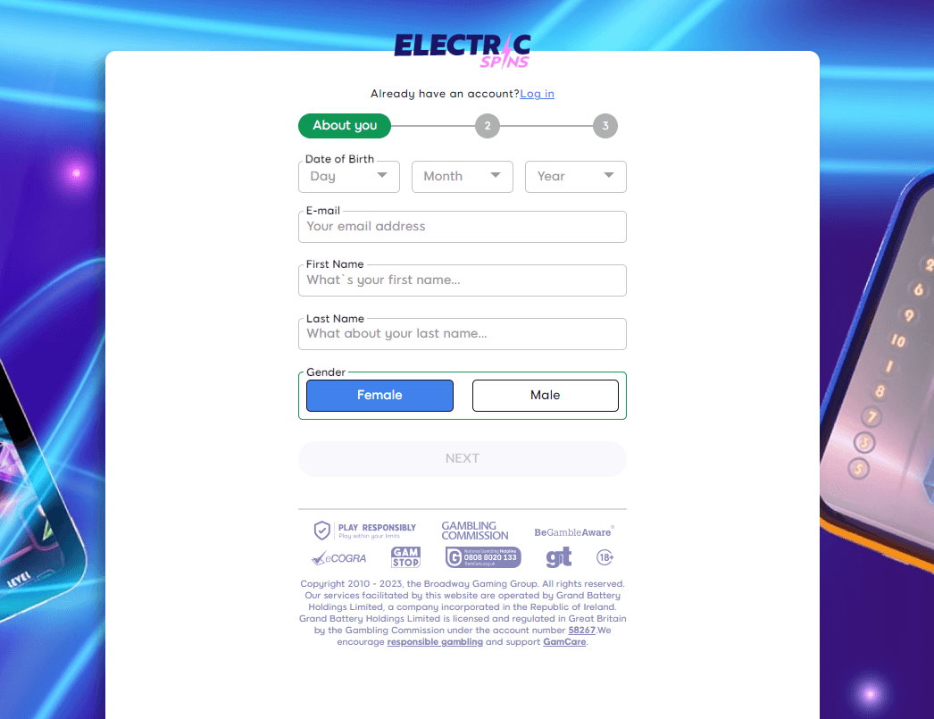 Sign up and enjoy gambling