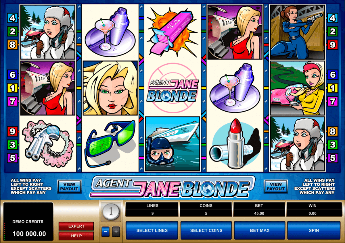 Agent jane blonde microgaming slot game against exp