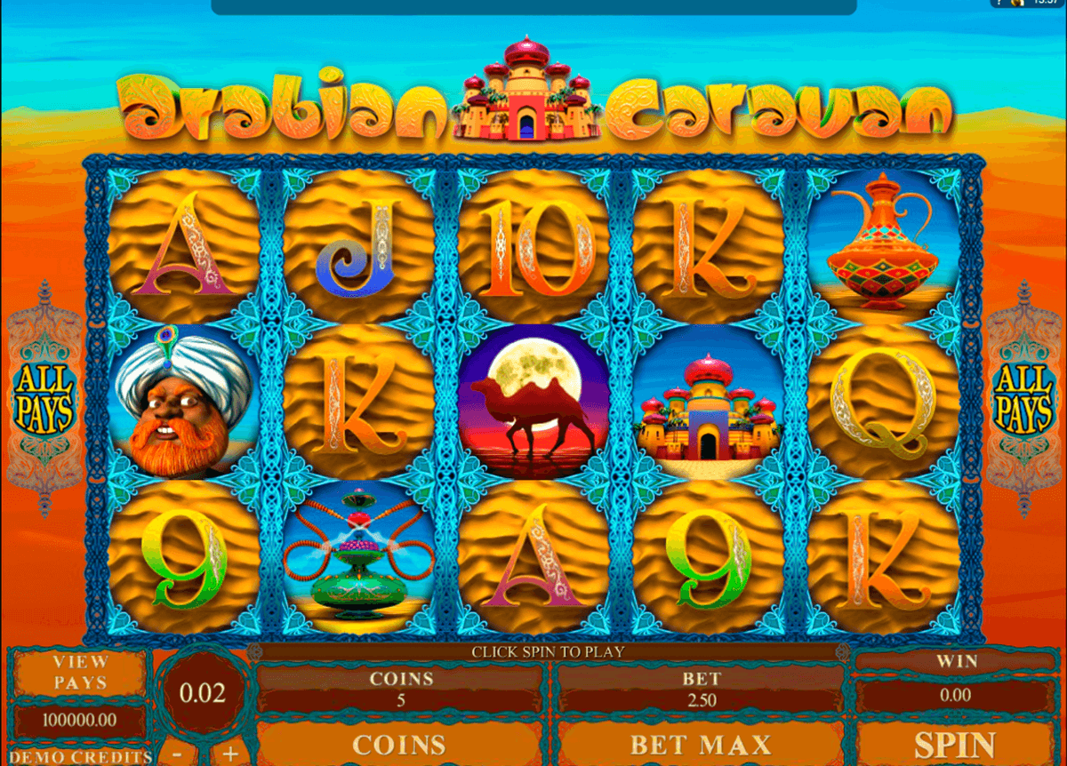 arabian caravan microgaming slot machine