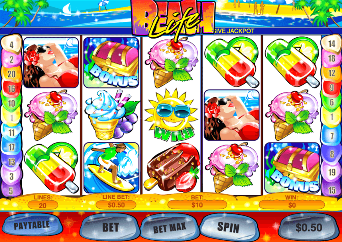 beach life playtech slot machine