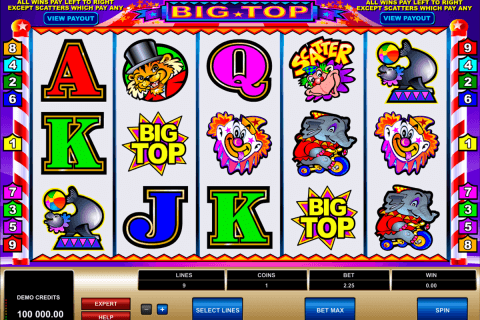 big top microgaming slot machine