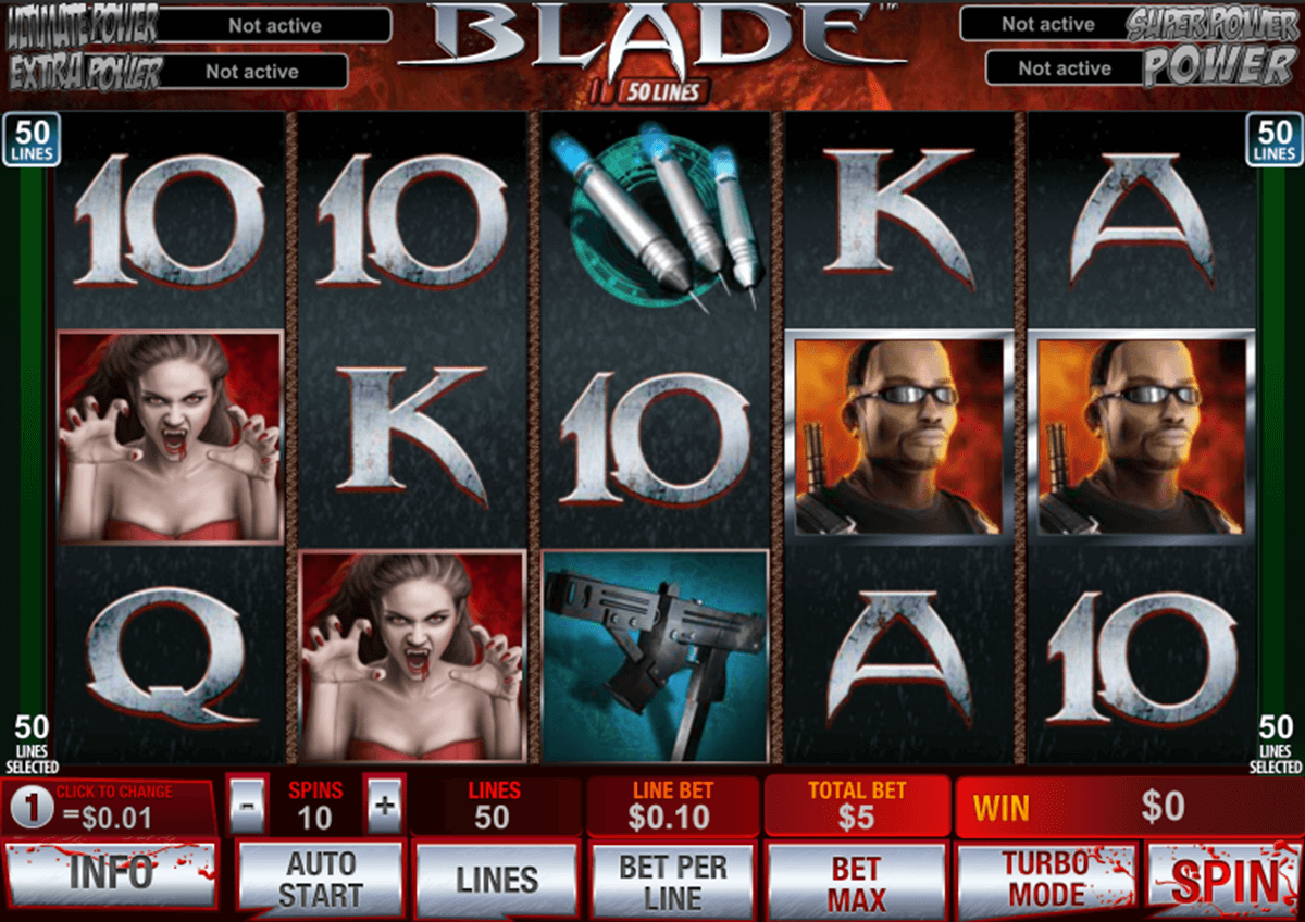 blade 50 lines playtech slot machine