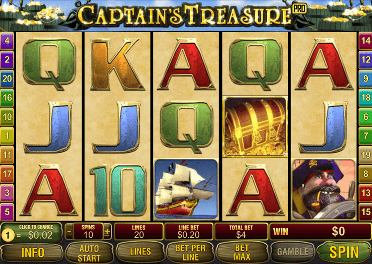 captains treasure pro playtech slot machine