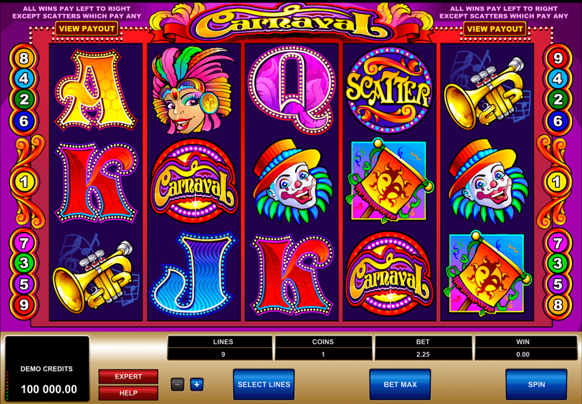 carnaval microgaming slot machine 