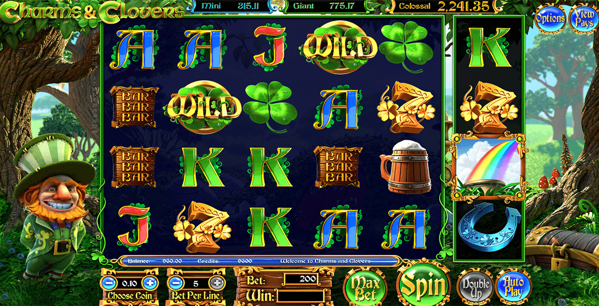 Hit omania charms clovers slot machine online betsoft unlimited