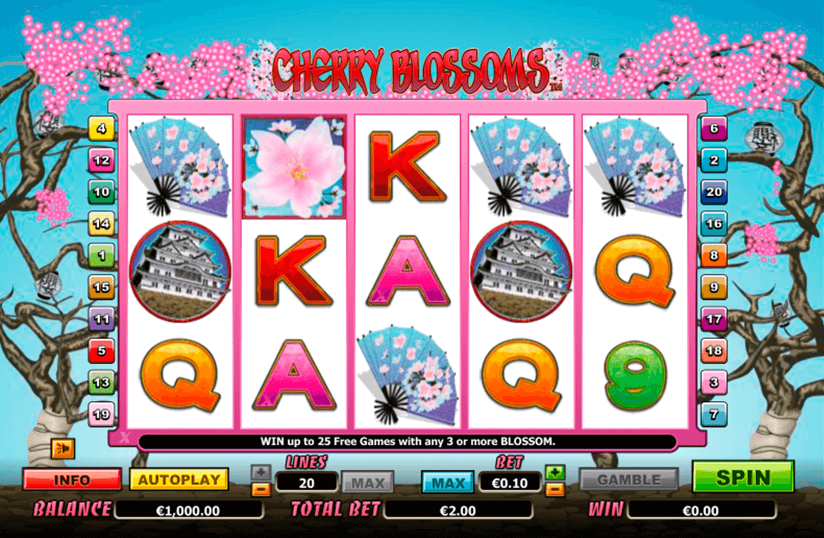 cherry blossoms netgen gaming slot machine