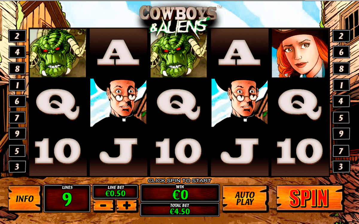 cowboys and aliens playtech slot machine