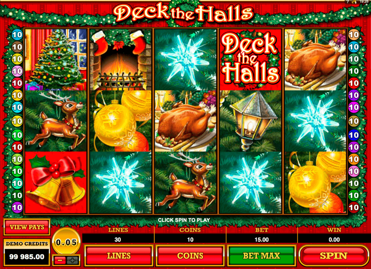 deck the halls microgaming slot machine 