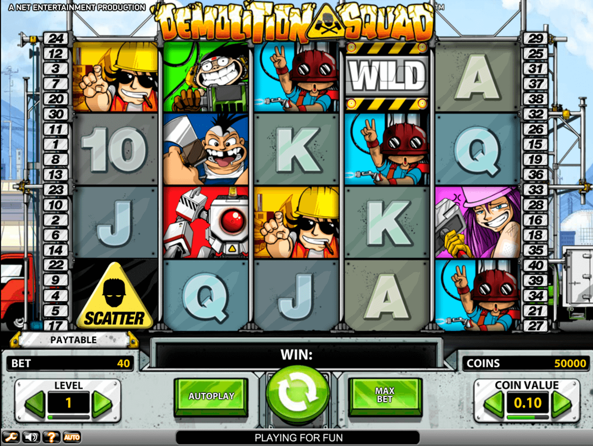 demolition squad netent slot machine