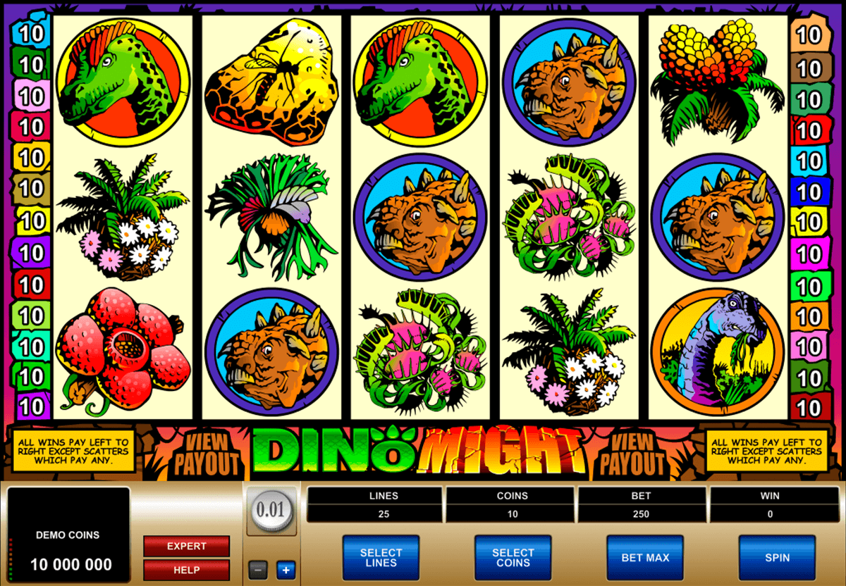 dino might microgaming slot machine
