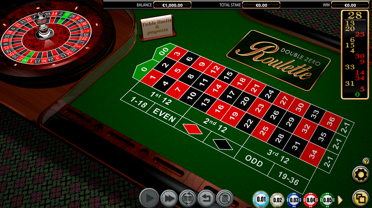 roulette casino table double zero