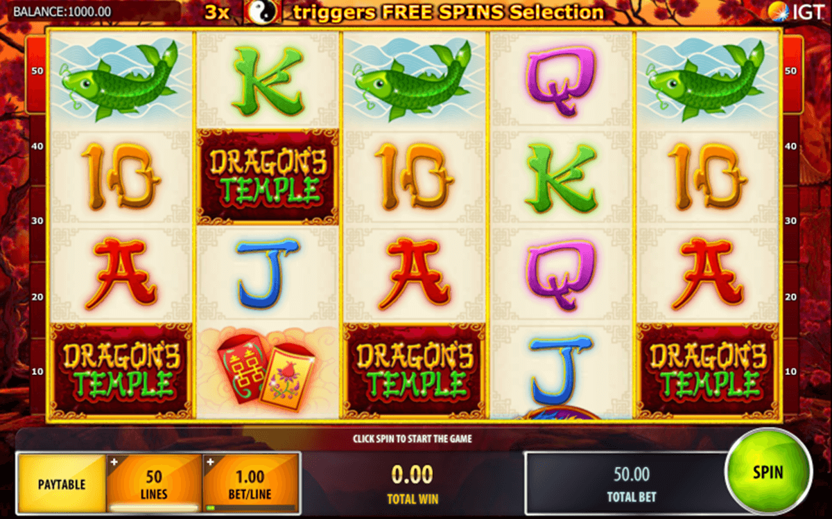 dragons temple igt slot machine 