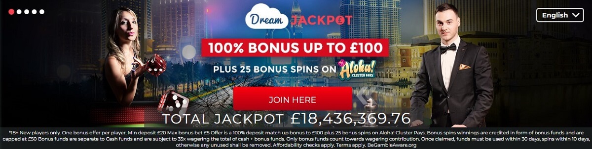 dream jackpot casino welcome bonus