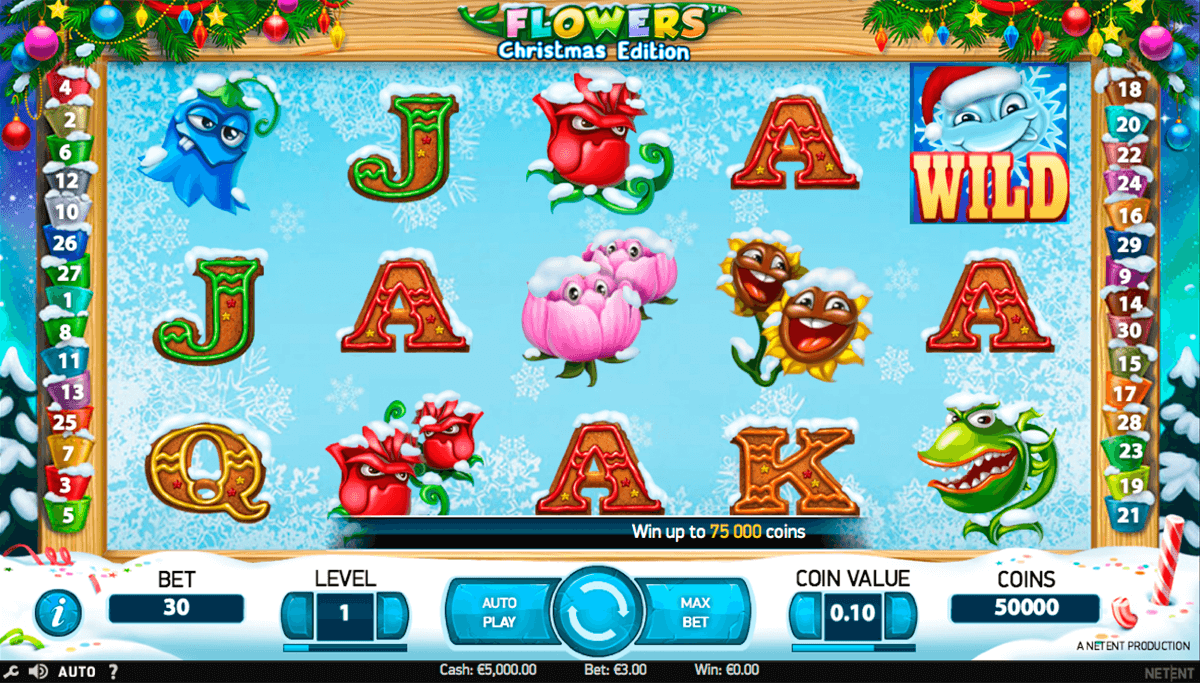 flowers christmas edition netent slot machine