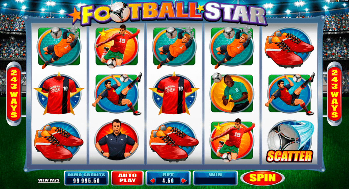 football star microgaming slot machine