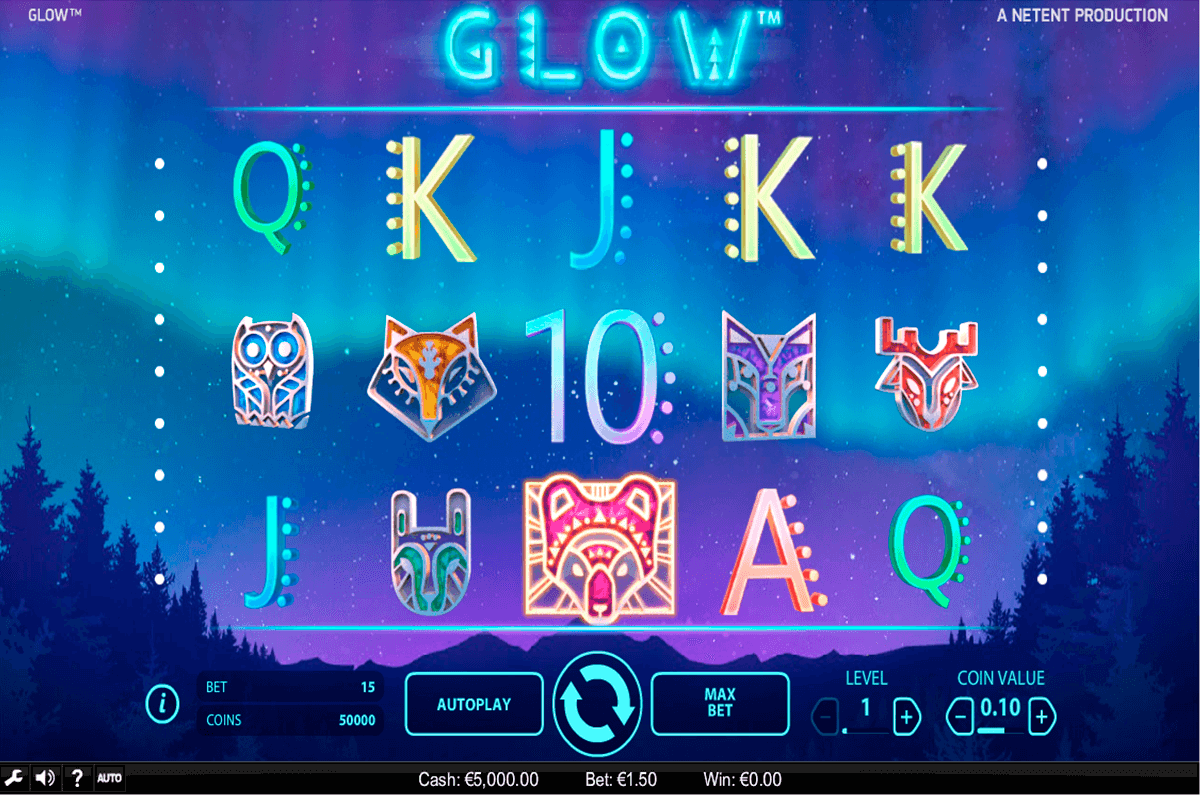 glow netent slot machine