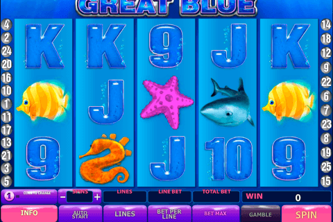 great blue playtech slot machine