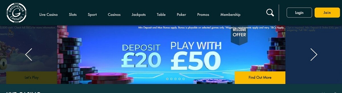 grosvenor online casino review