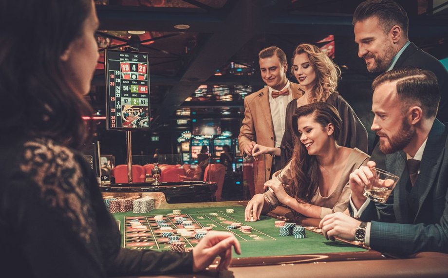 group of people in casino