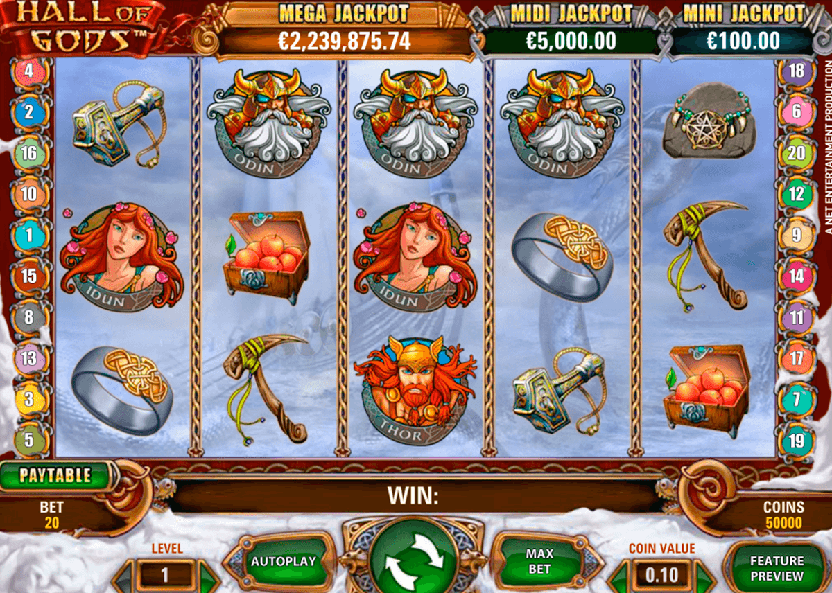 hall of gods netent slot machine