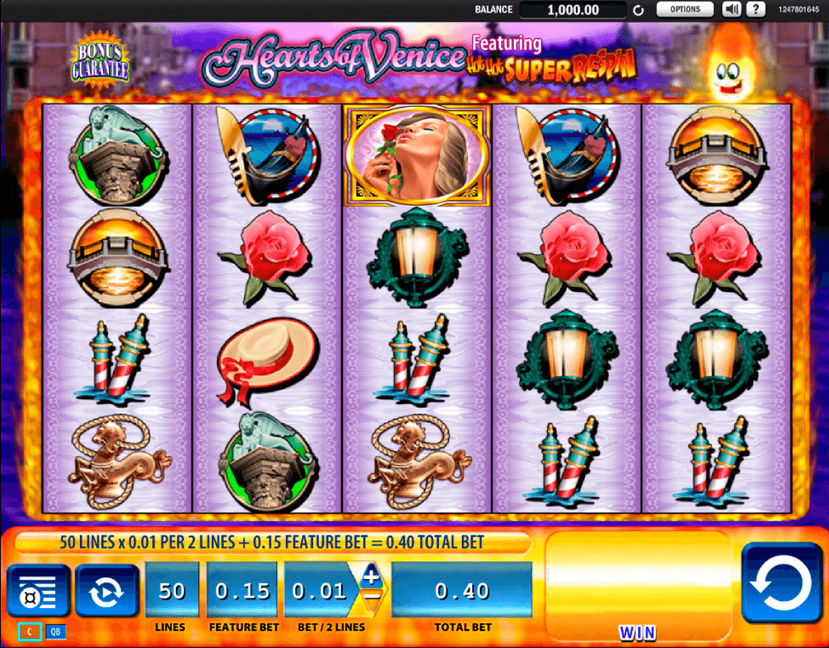 hearts of venice wms slot machine