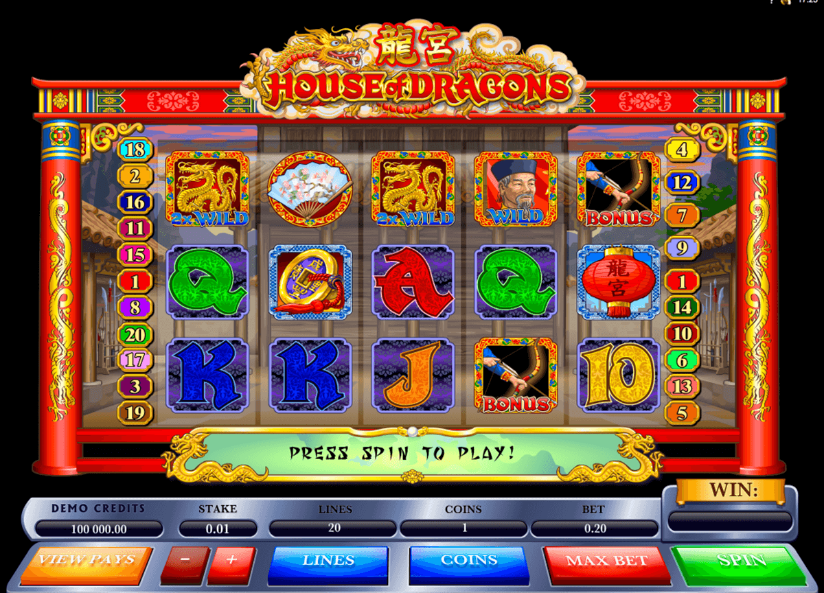 house of dragons microgaming slot machine