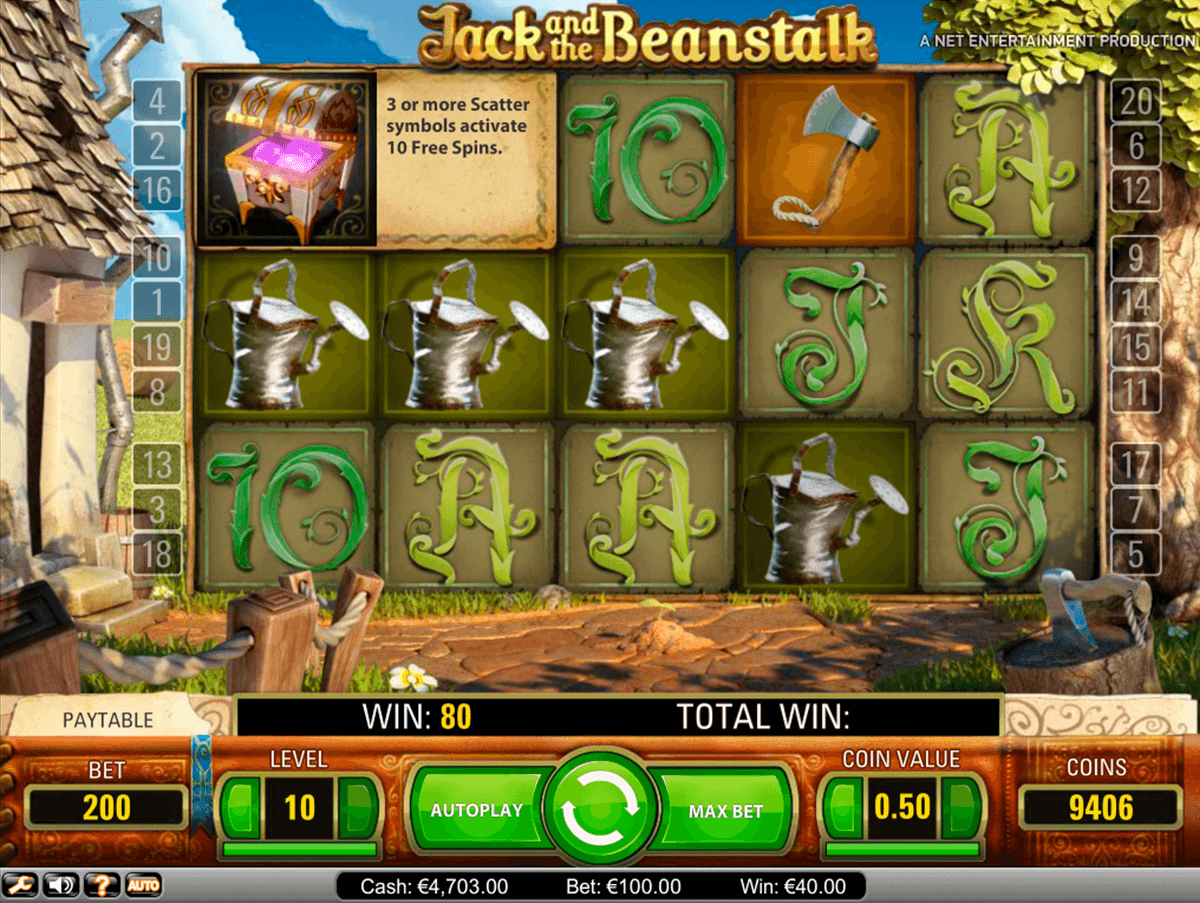jack and the beanstalk netent slot machine