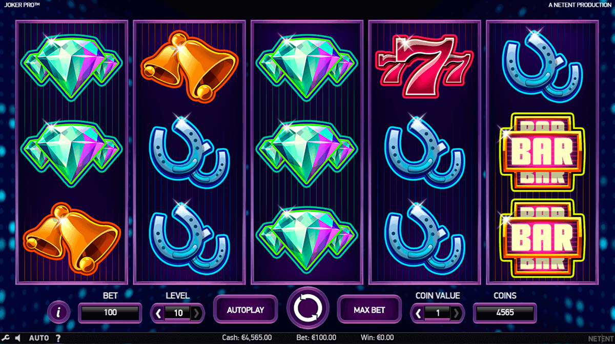 joker pro netent slot machine