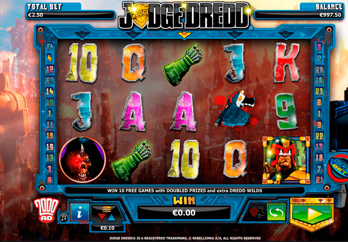 judge dredd netgen gaming slot machine