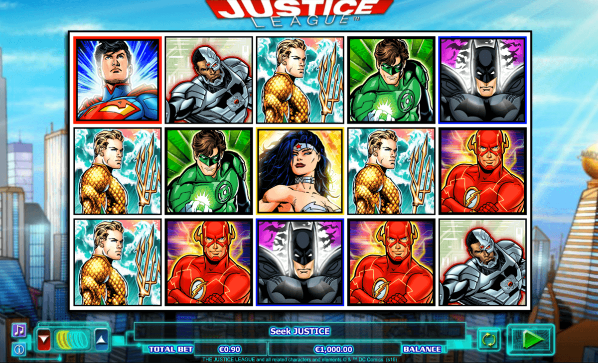 justice league netgen gaming slot machine