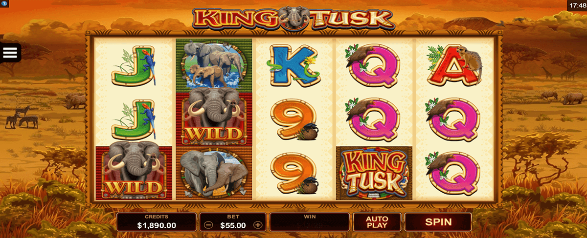 king tusk microgaming slot machine