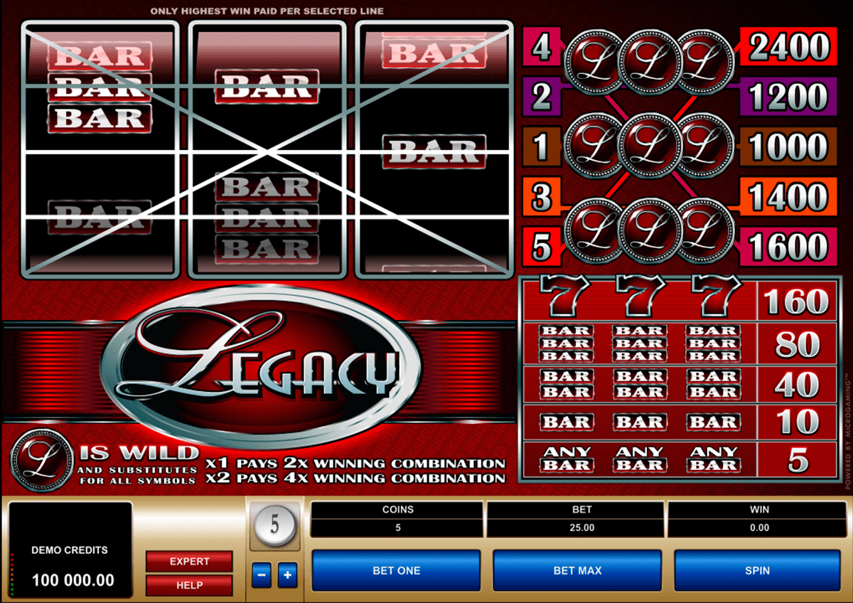 legacy microgaming slot machine
