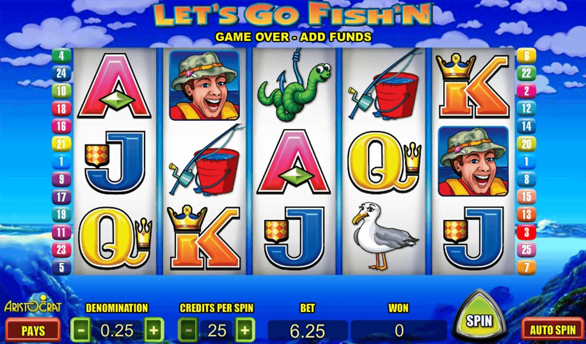 lets go fishn aristocrat slot machine