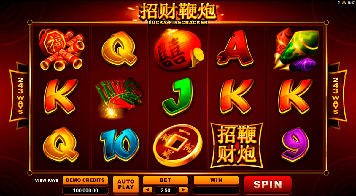 lucky firecracker microgaming slot machine