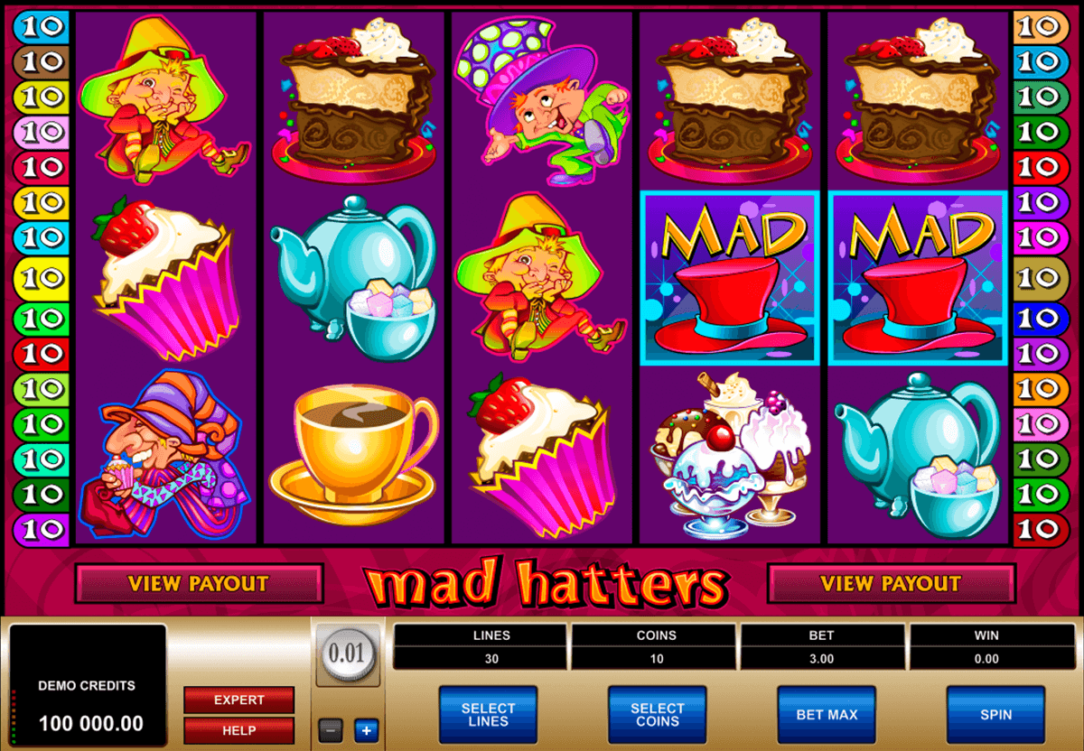 mad hatters microgaming slot machine