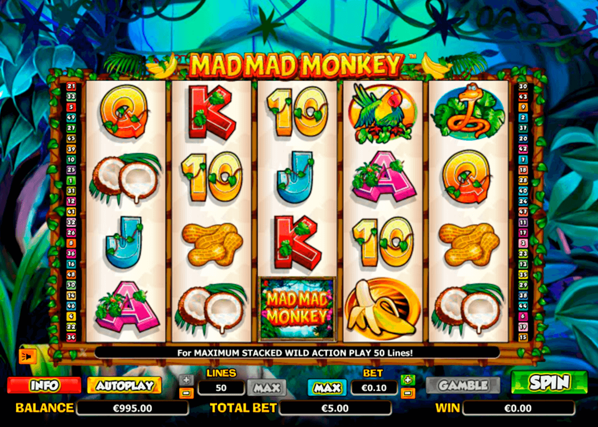 mad mad monkey nextgen gaming slot machine 