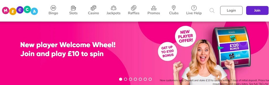 mecca bingo welcome bonus