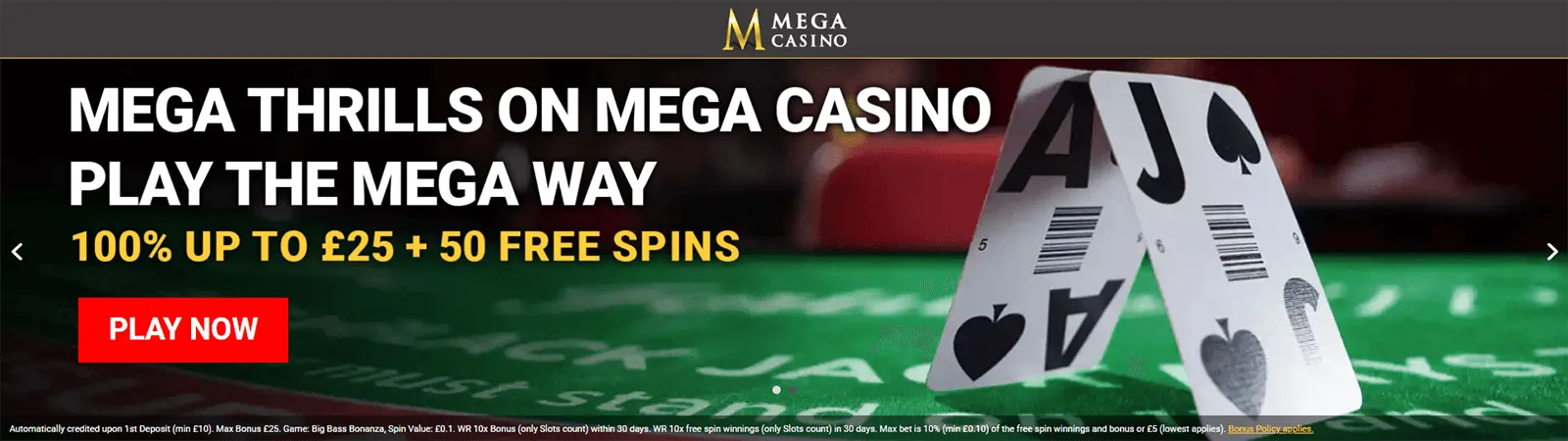 Mega Casino Welcome Offer in UK