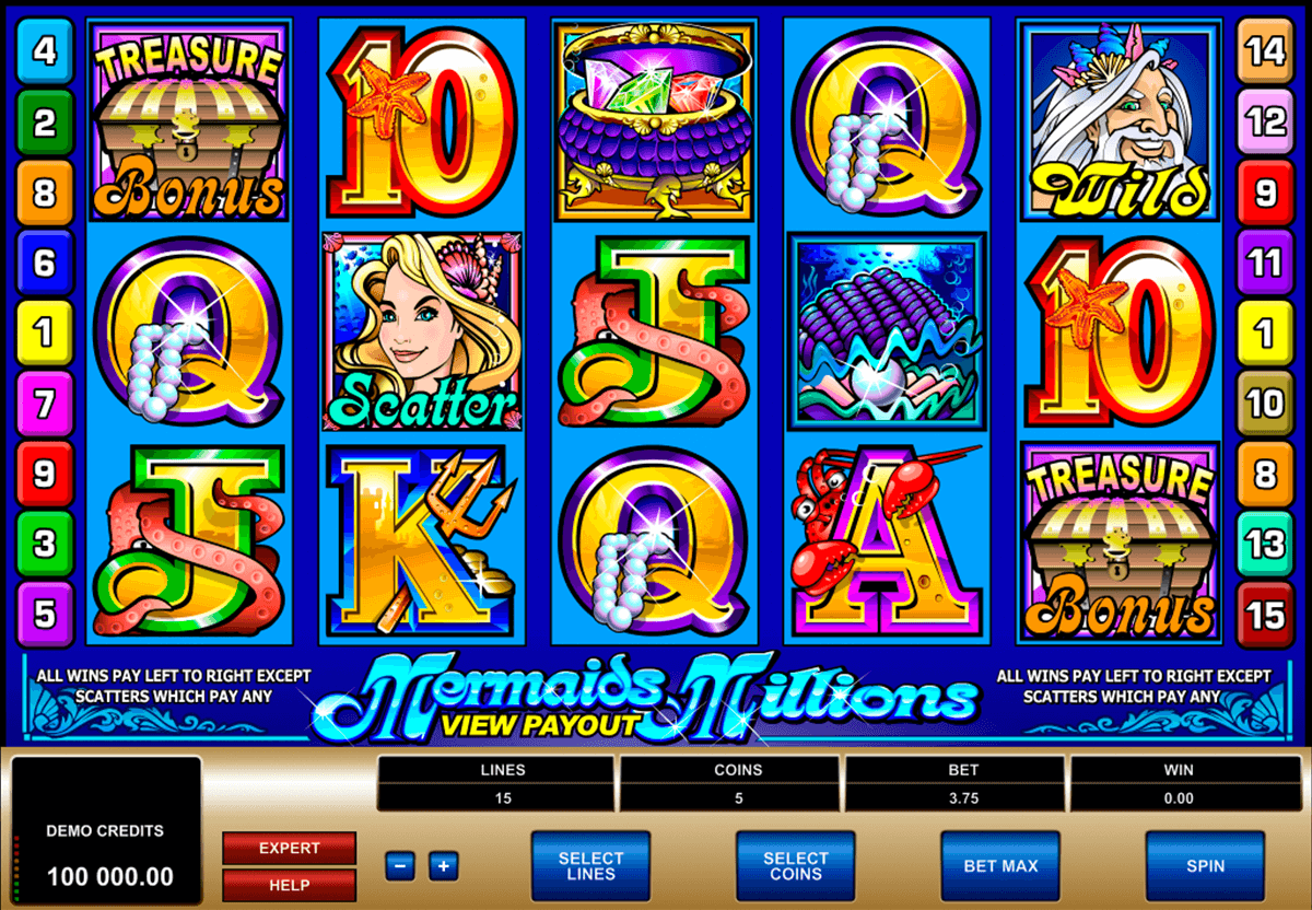 mermaids millions microgaming slot machine