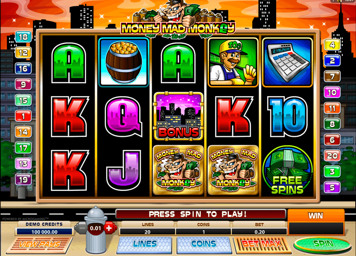 Enjoy the Money Mad Monkey Slots with No Download